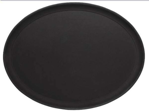 Contacto 5308/261 - Tablett oval, rutschfest 26,5 x 20 cm, schwarz