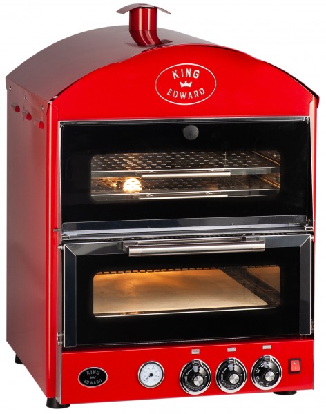 King Edward Vintage Pizzaofen PK1W mit Warmhaltefach