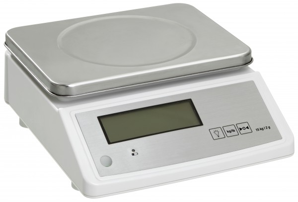 Elektronische Küchenwaage Teilung 2 g, Wiegebereich bis 15 kg