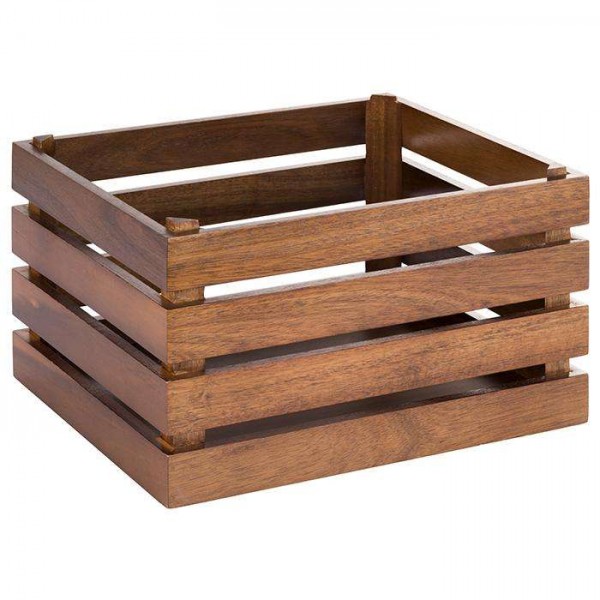 Holzbox für Brötchen oder Brot braun