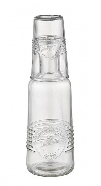 APS-10690 - Glaskaraffe, 2-teilig "OLD FASHIONED" mit Trinkglas 1 Liter