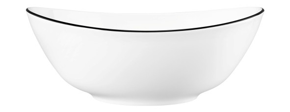 Schüssel oval 5240 25,5 cm Modern Life, Black Line, mit Farbrand, schwarz