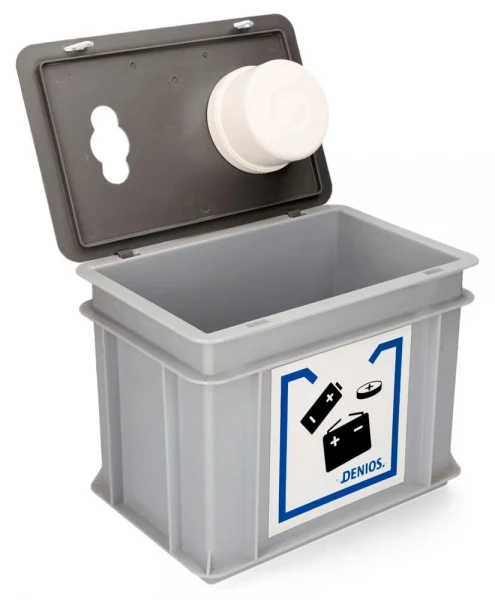 Altbatterie Sammelbox Kunststoff grau